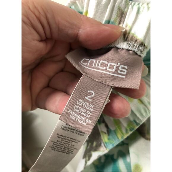 Chico’s Linen Tropical Slacks L - Picture 5 of 12